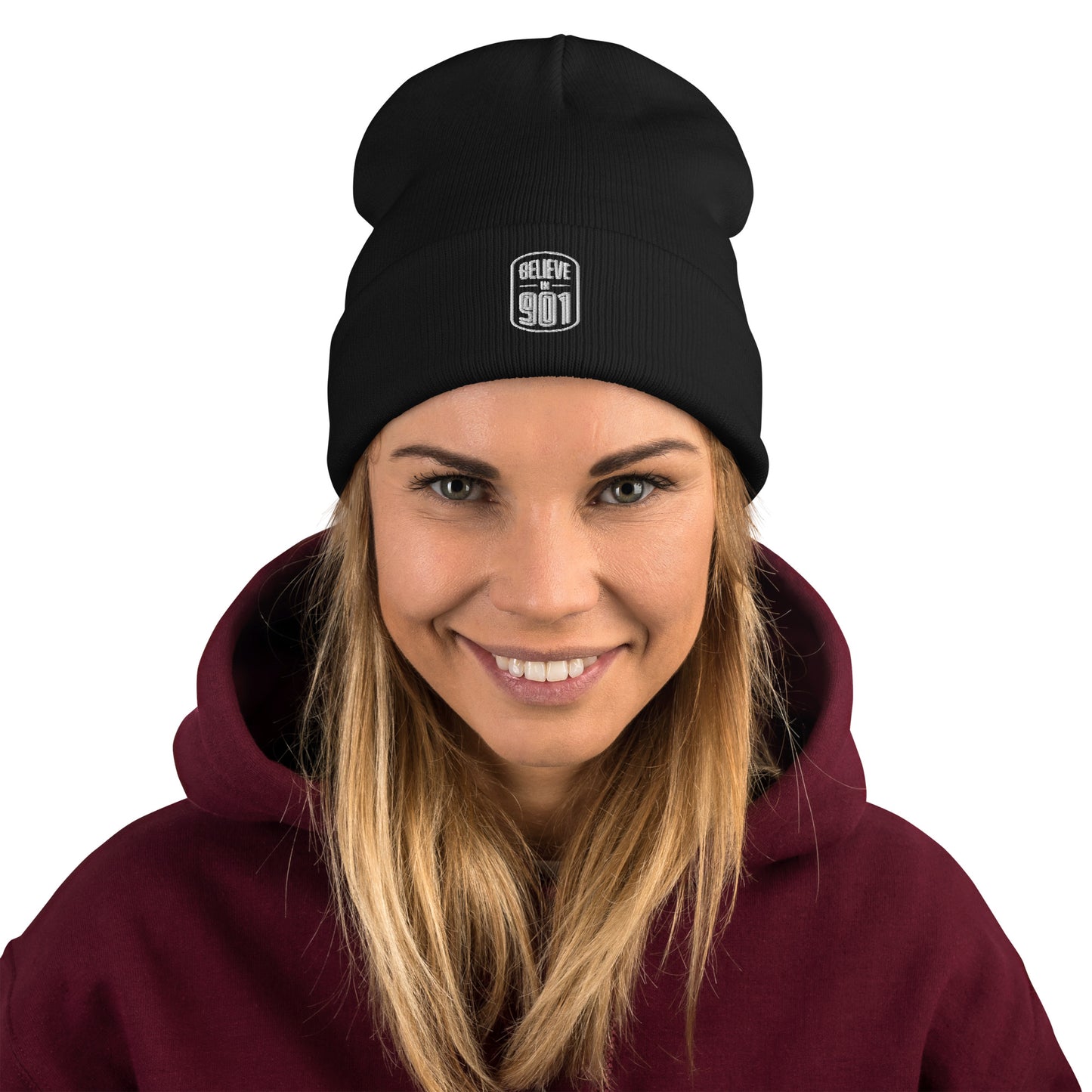 Believe in 901 Embroidered Beanie