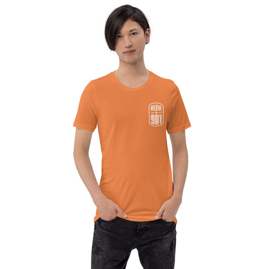 Believe in 901 T shirt (Orange and White logo)