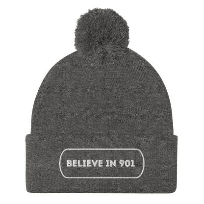 Believe in 901 Pom-Pom Beanie
